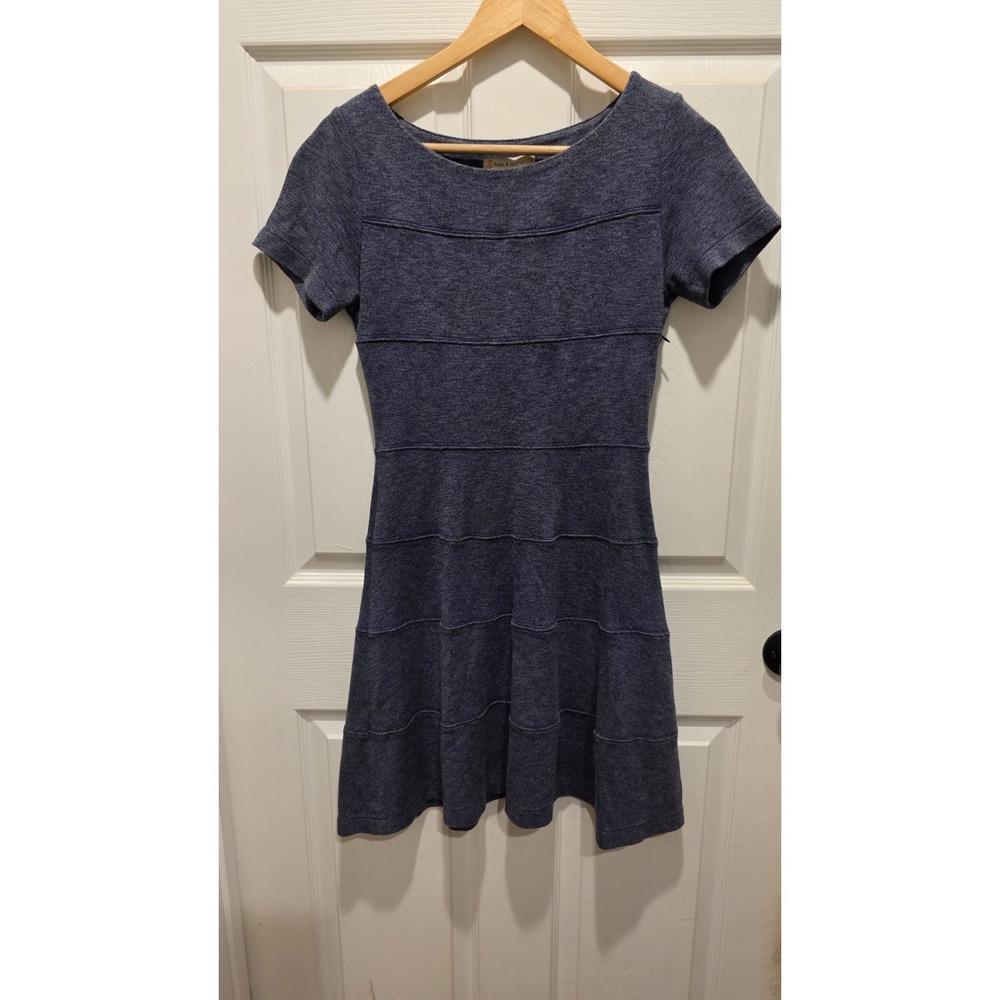 Paul & Joe Sister Anthropologie Conception Française Bateau Neckline Blue Dress